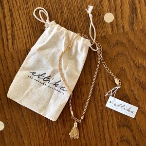 Ettika Gold Tassel Choker Necklace